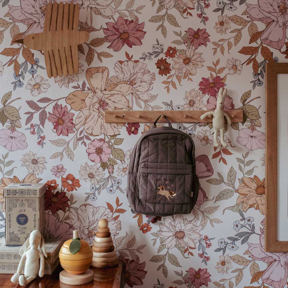 Wallpaper - Rainbow Flowers - Le Petit Marché Home Furniture