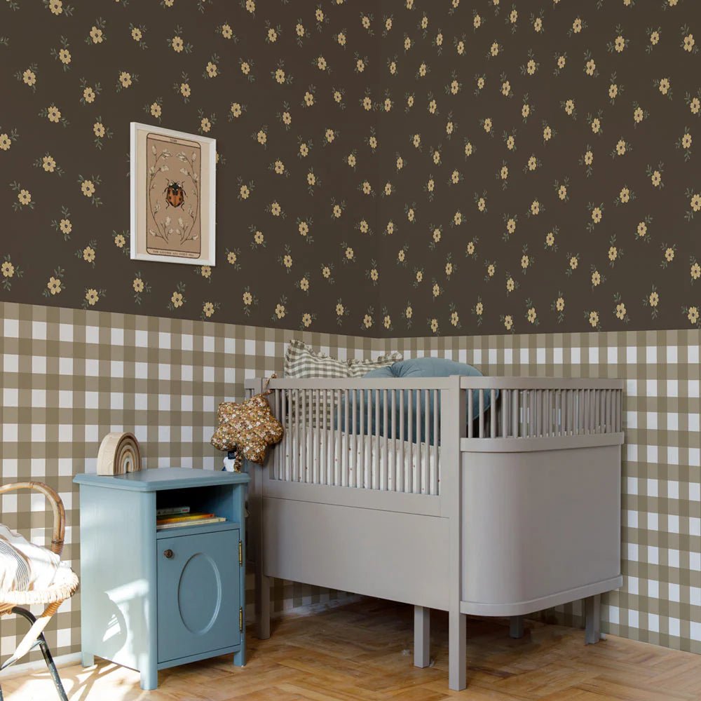 Wallpaper - Rustic Garden Brown - Le Petit Marché Home Furniture
