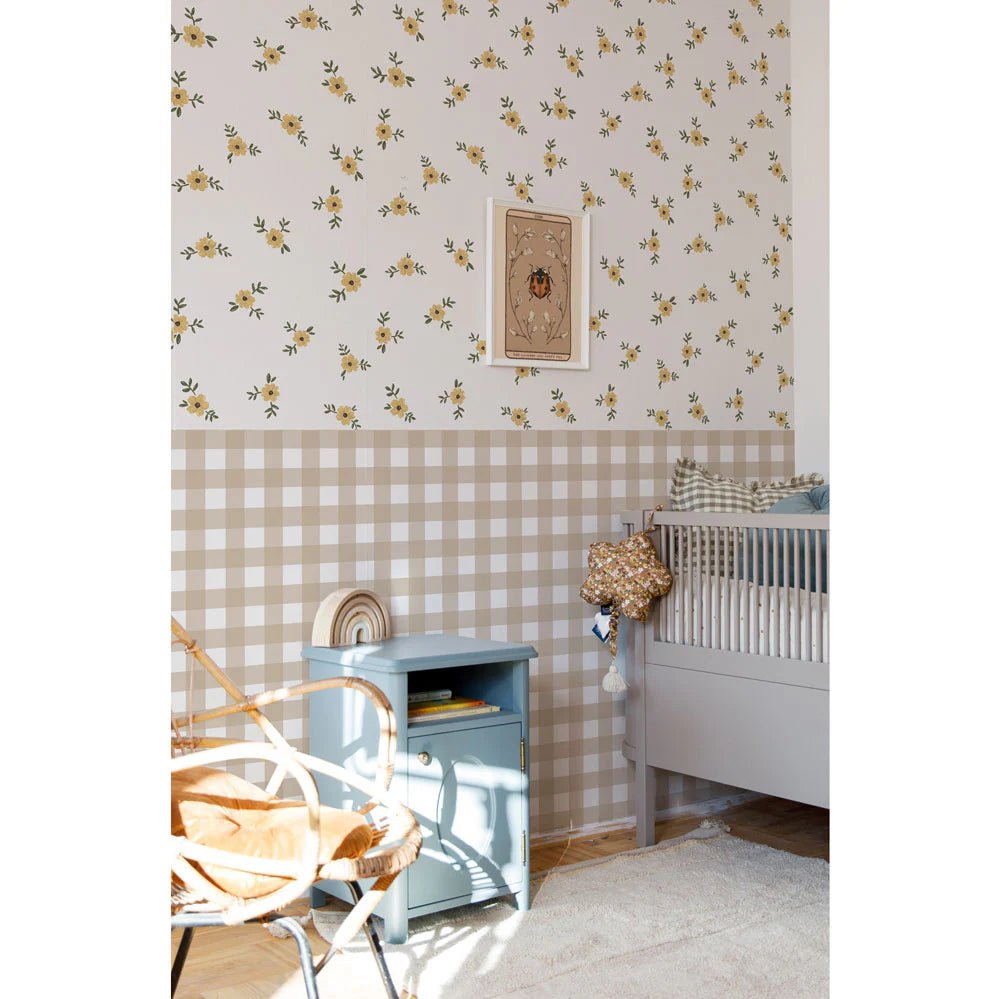 Wallpaper - Rustic Garden White - Le Petit Marché Home Furniture