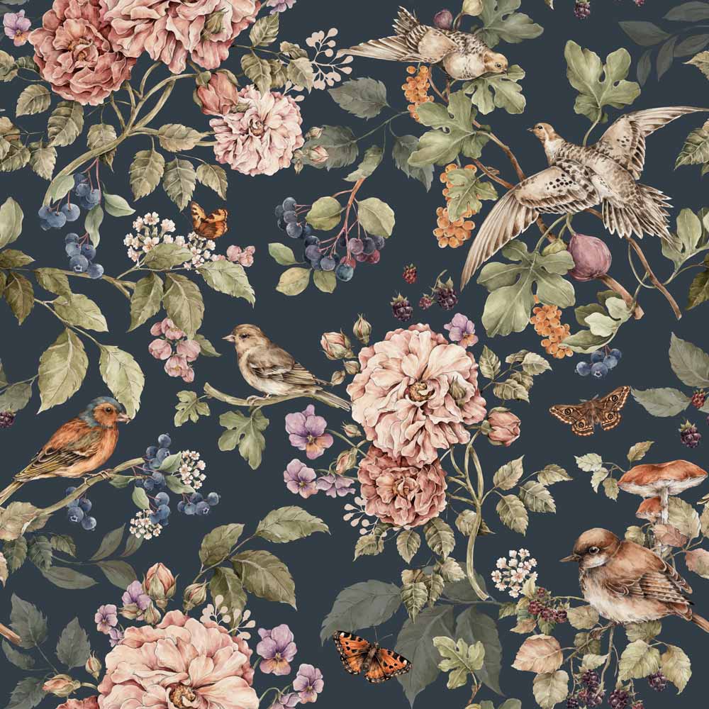 Wallpaper - Secret Garden Dark - Le Petit Marché Home Furniture