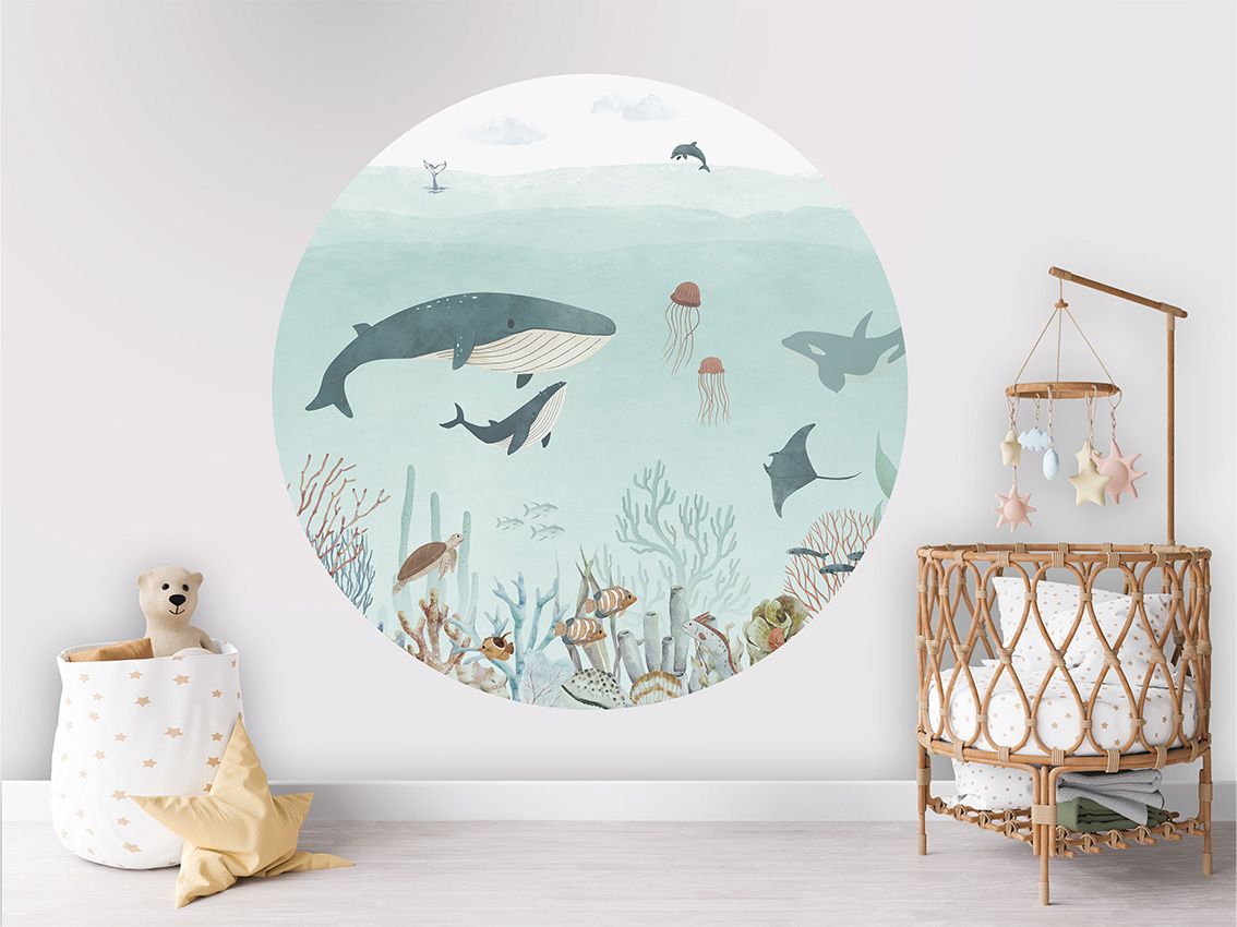 Wallpaper - Sensational Sea - Blue - Circle (Pre - Order) - LPM Home