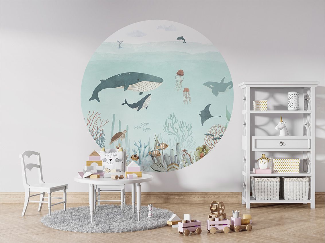 Wallpaper - Sensational Sea - Blue - Circle (Pre - Order) - LPM Home