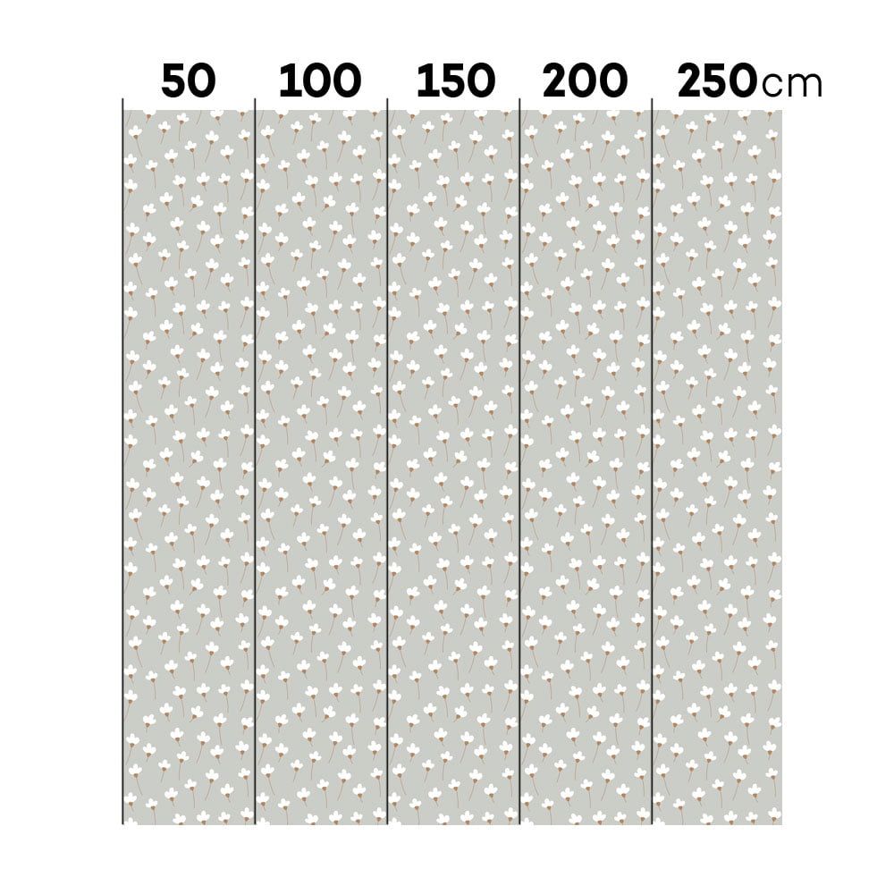 Wallpaper - Simple Daisies on Gray - Le Petit Marché Home Furniture