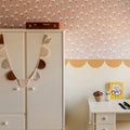 Wallpaper - Simple Daisies on Powder Pink - Le Petit Marché Home Furniture