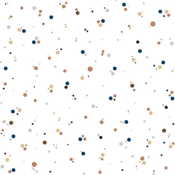 Wallpaper - Simple Dots Minimini Cinnamon Blue - Le Petit Marché Home Furniture