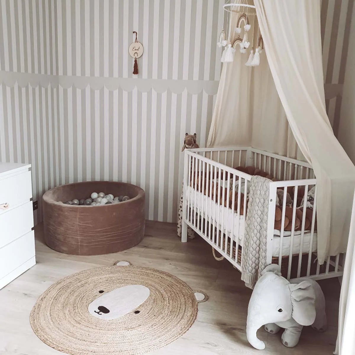 Wallpaper - Simple Rustic Beige White - Le Petit Marché Home Furniture