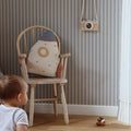 Wallpaper - Simple Vintage Stripes Beige Blue - Le Petit Marché Home Furniture