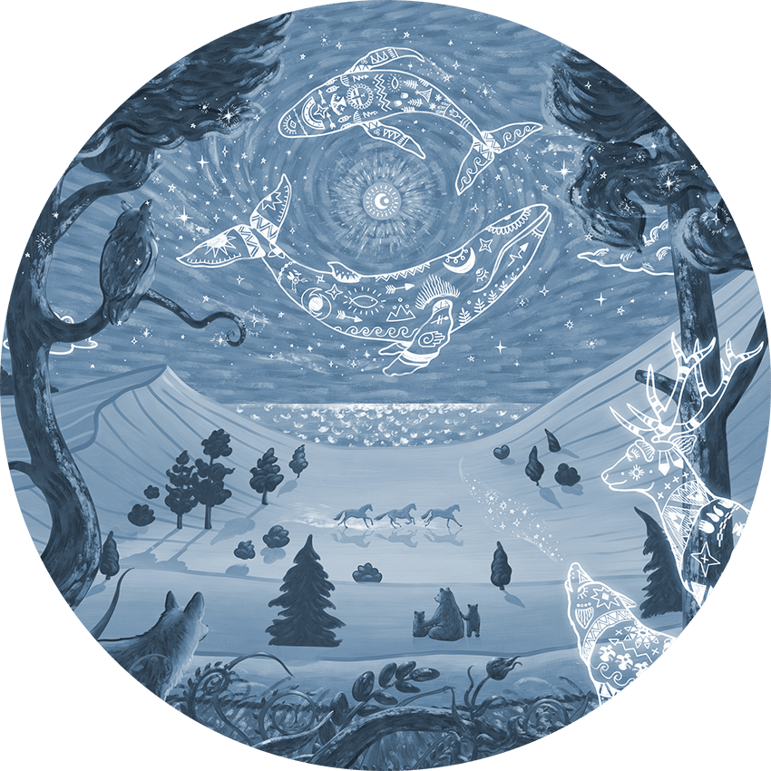 Wallpaper - Spirit Night Blue - Circle (Pre - Order) - LPM Home