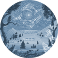 Wallpaper - Spirit Night Blue - Circle (Pre - Order) - LPM Home