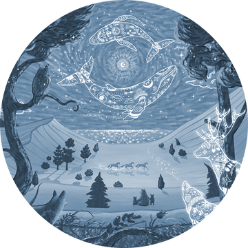 Wallpaper - Spirit Night Blue - Circle (Pre - Order) - LPM Home