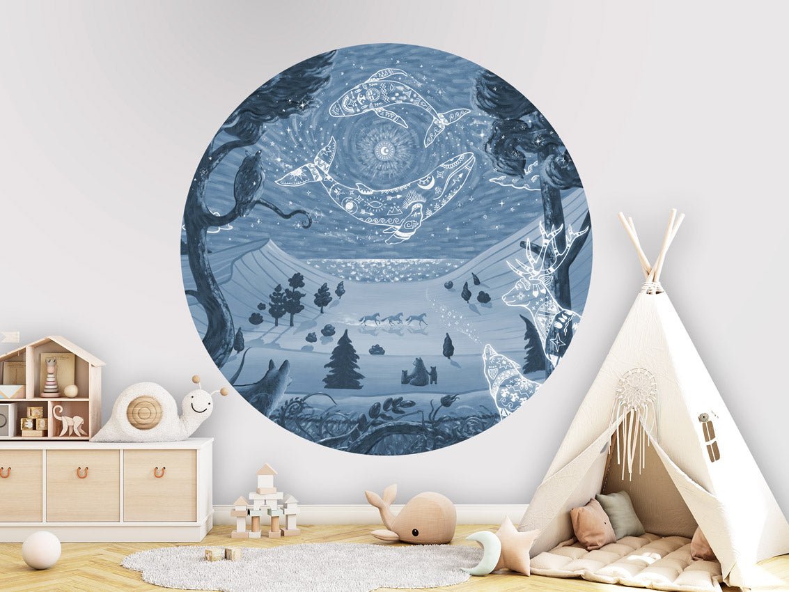Wallpaper - Spirit Night Blue - Circle (Pre - Order) - LPM Home