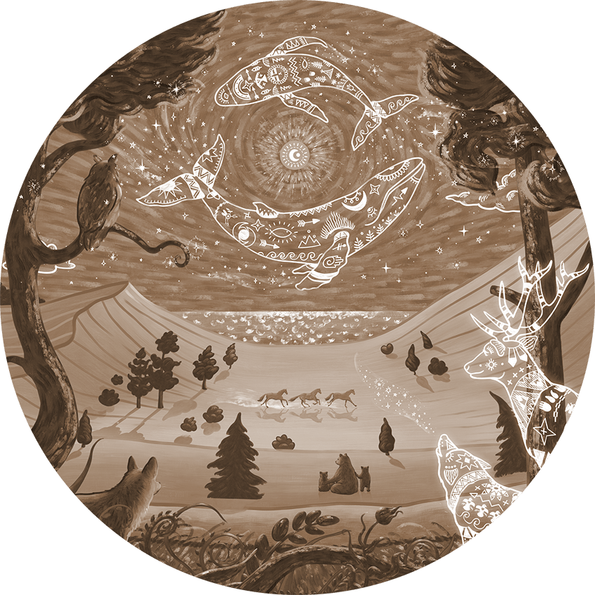 Wallpaper - Spirit Night Brown - Circle (Pre - Order) - LPM Home