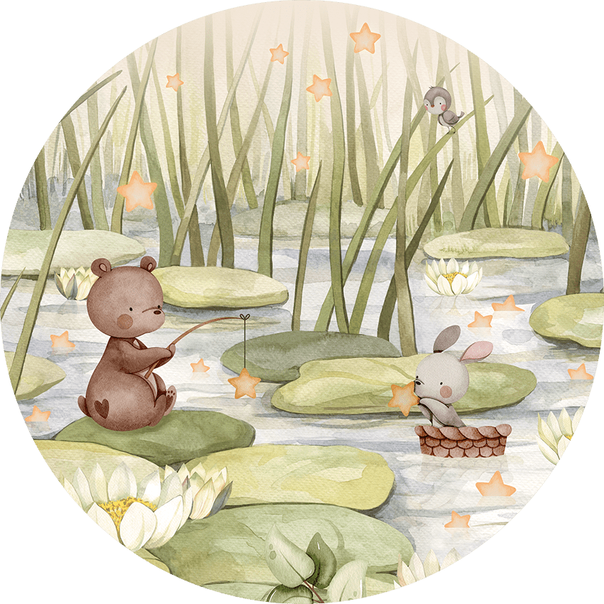 Wallpaper - Starry Pond - Circle (Pre - Order) - LPM Home