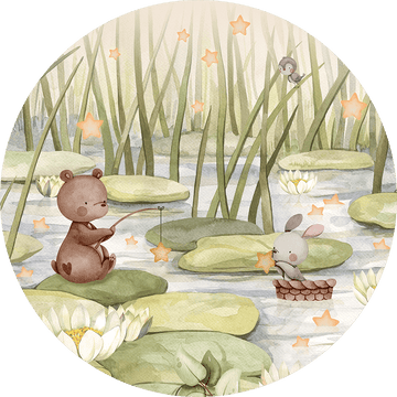 Wallpaper - Starry Pond - Circle (Pre - Order) - LPM Home