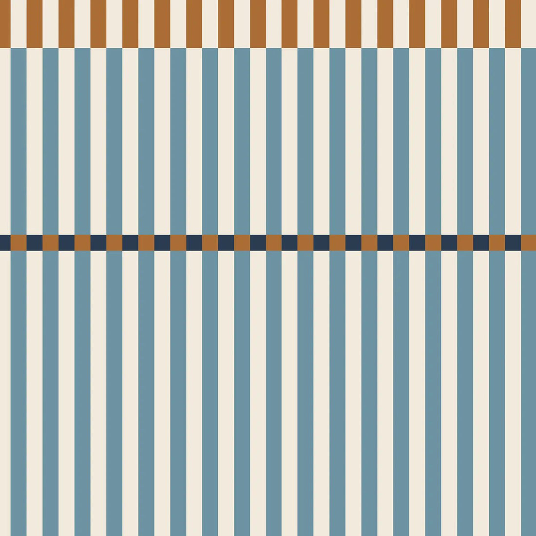 Wallpaper - Stripes Happy Blue and Honey - Le Petit Marché Home Furniture