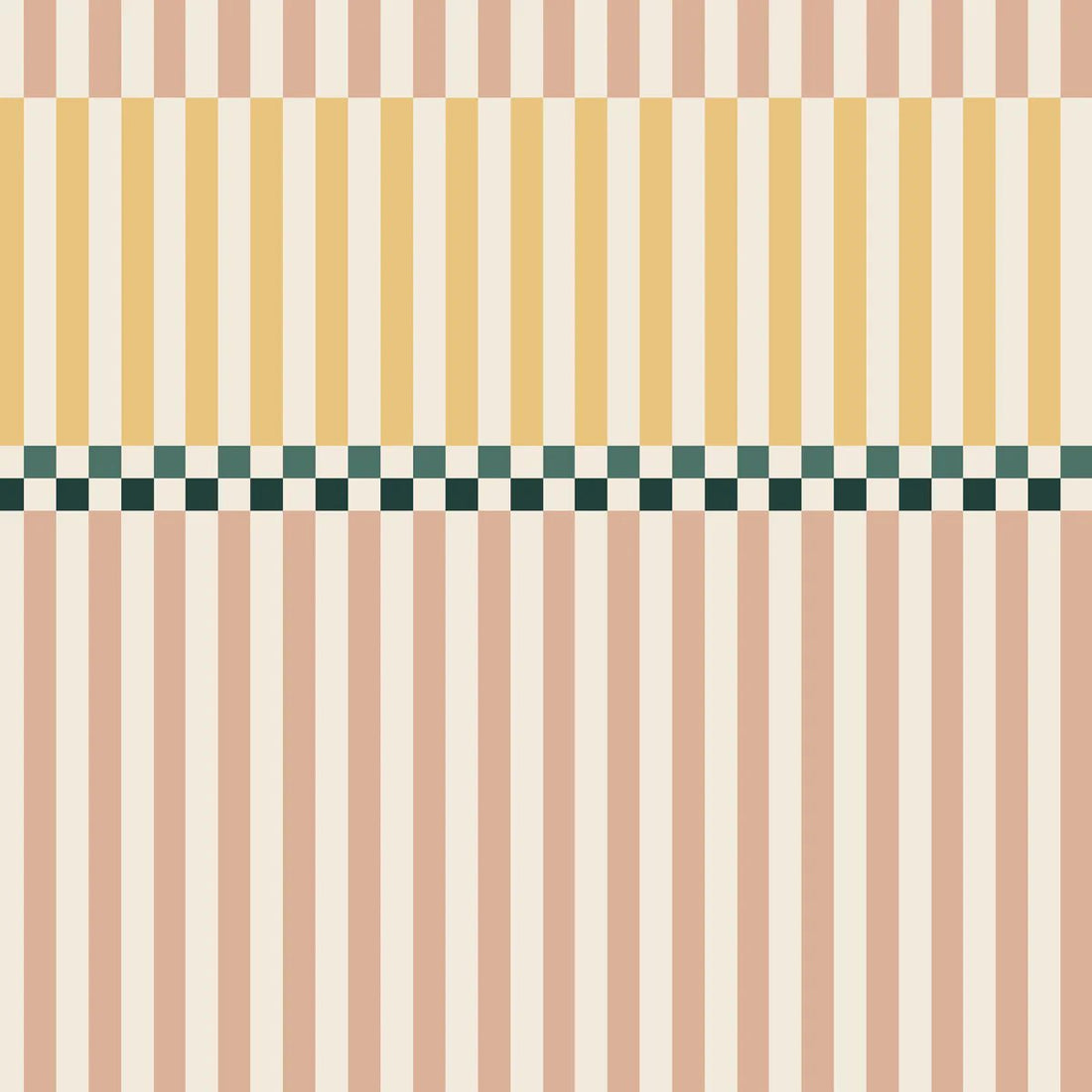 Wallpaper - Stripes Happy Cherry Pink and Sunny Yellow - Le Petit Marché Home Furniture