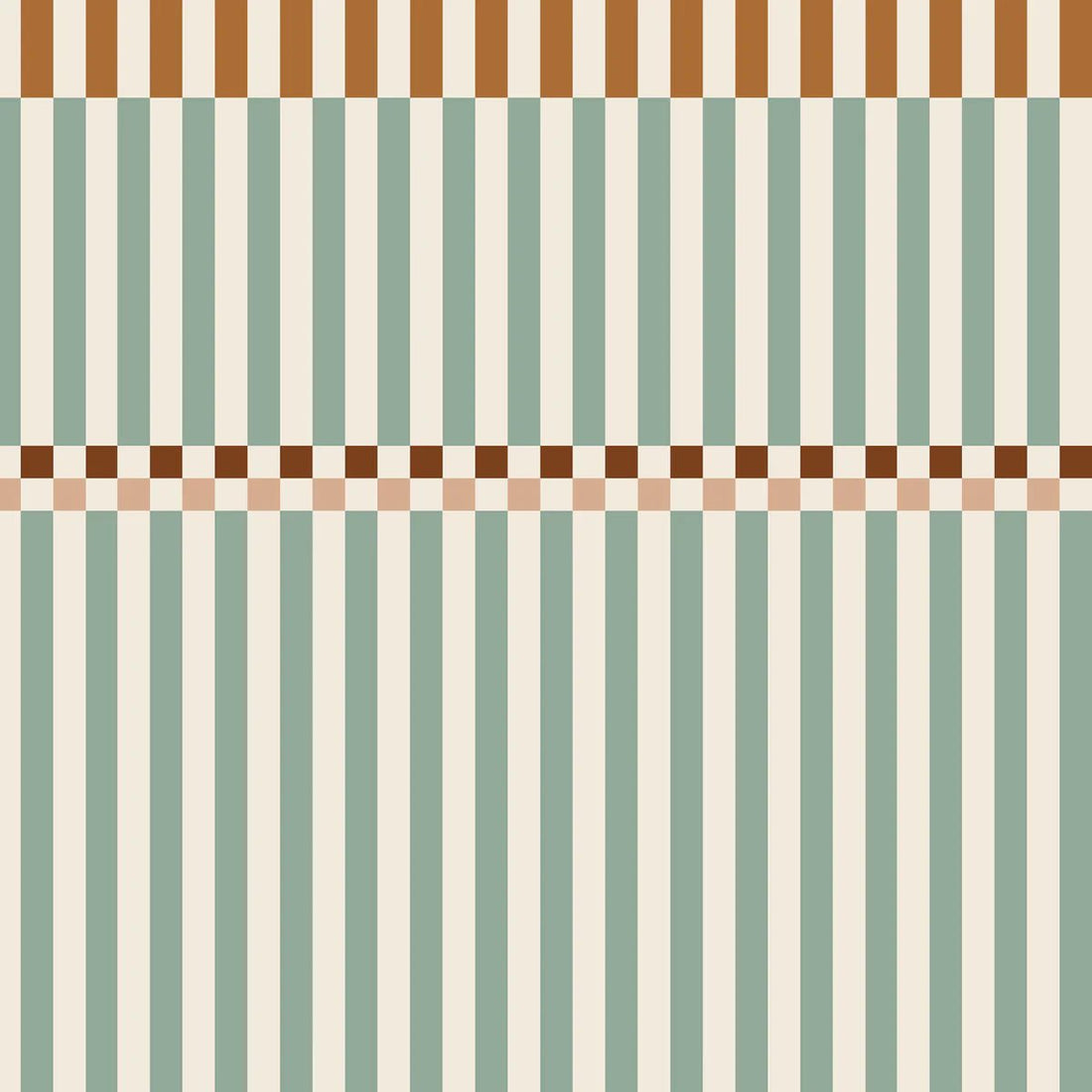 Wallpaper - Stripes Happy Green and Cherry - Le Petit Marché Home Furniture