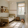 Wallpaper - Stripes Nostalgia Beige Blue - Le Petit Marché Home Furniture