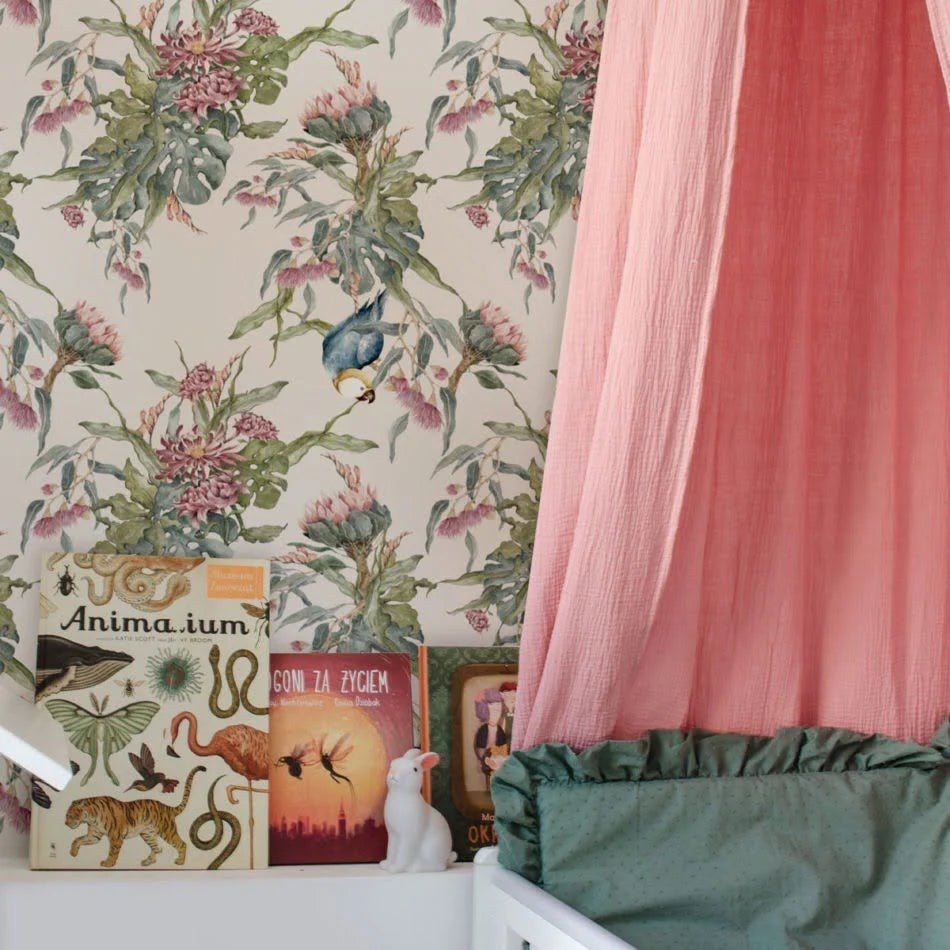 Wallpaper - Tropical Parrots - Le Petit Marché Home Furniture