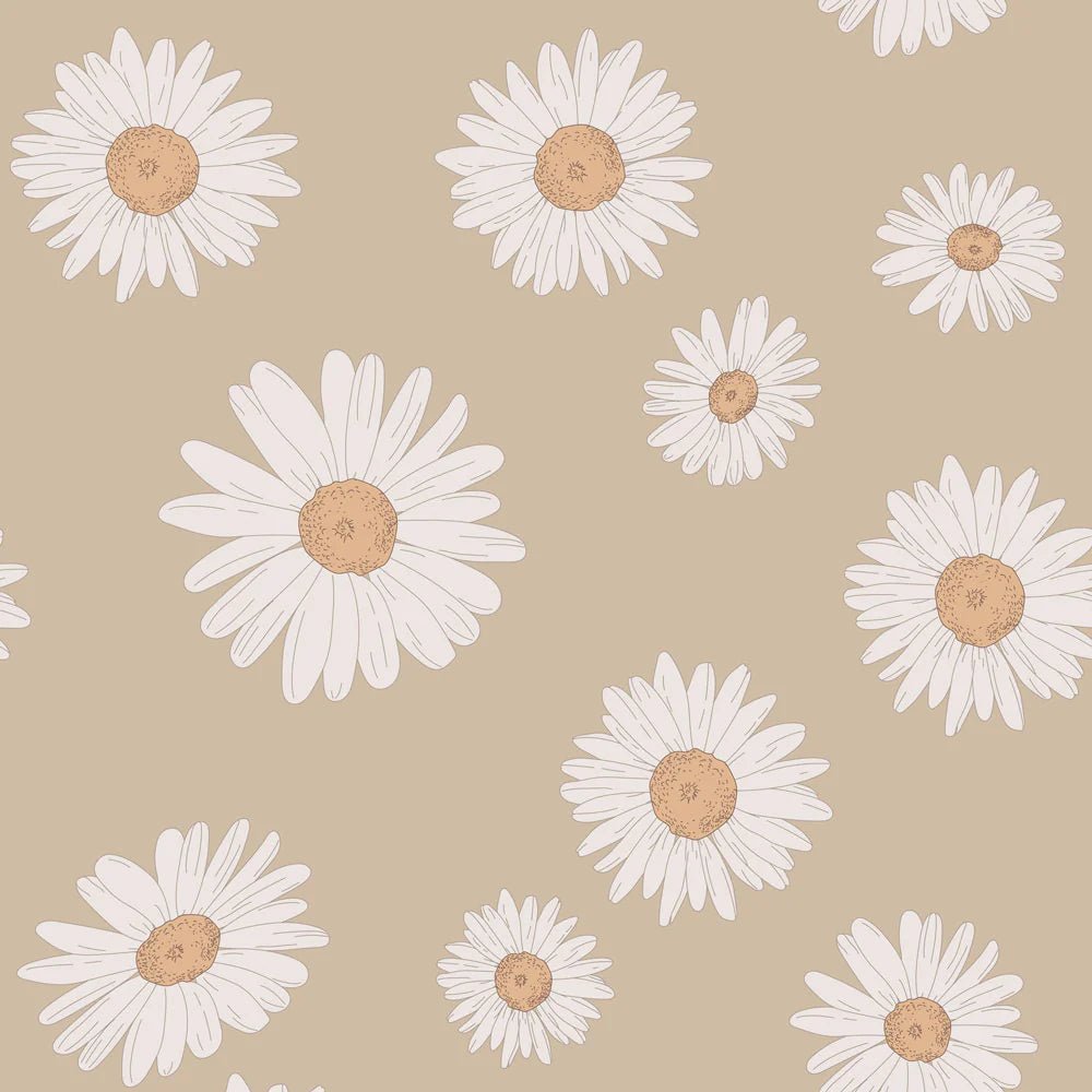 Wallpaper - Tuscan Daisies Cappucino - Le Petit Marché Home Furniture