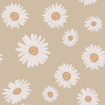 Wallpaper - Tuscan Daisies Cappucino - Le Petit Marché Home Furniture