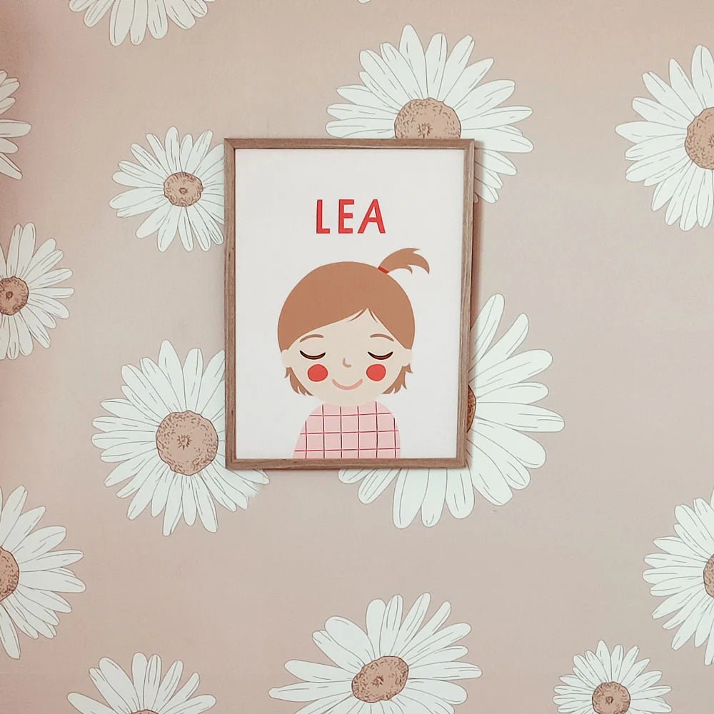 Wallpaper - Tuscan Daisies Pink - Le Petit Marché Home Furniture