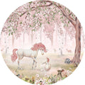 Wallpaper - Unicorn Forest - Pink - Circle (Pre - Order) - LPM Home