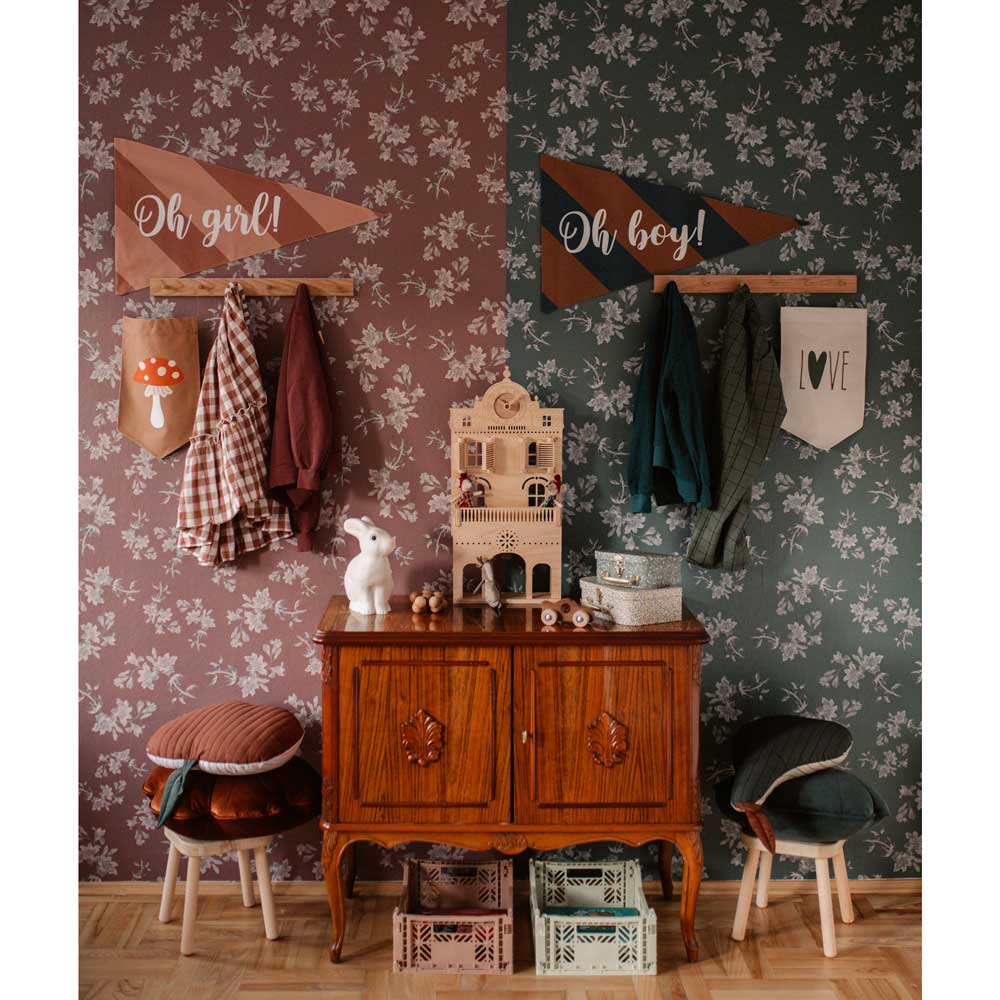 Wallpaper - Vintage Royal Green - Le Petit Marché Home Furniture