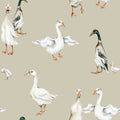 Wallpaper - White Ducks - Le Petit Marché Home Furniture
