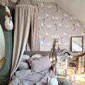 Wallpaper - White Ducks - Le Petit Marché Home Furniture