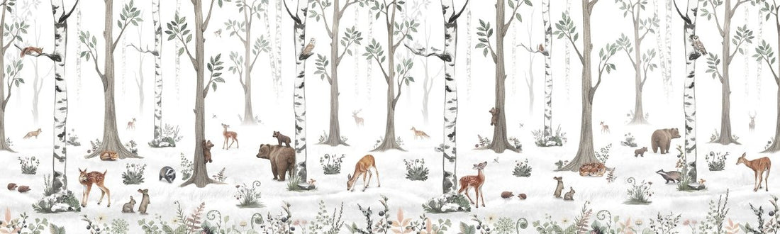 Wallpaper - White Forest - Panorama (Pre - Order) - LPM Home