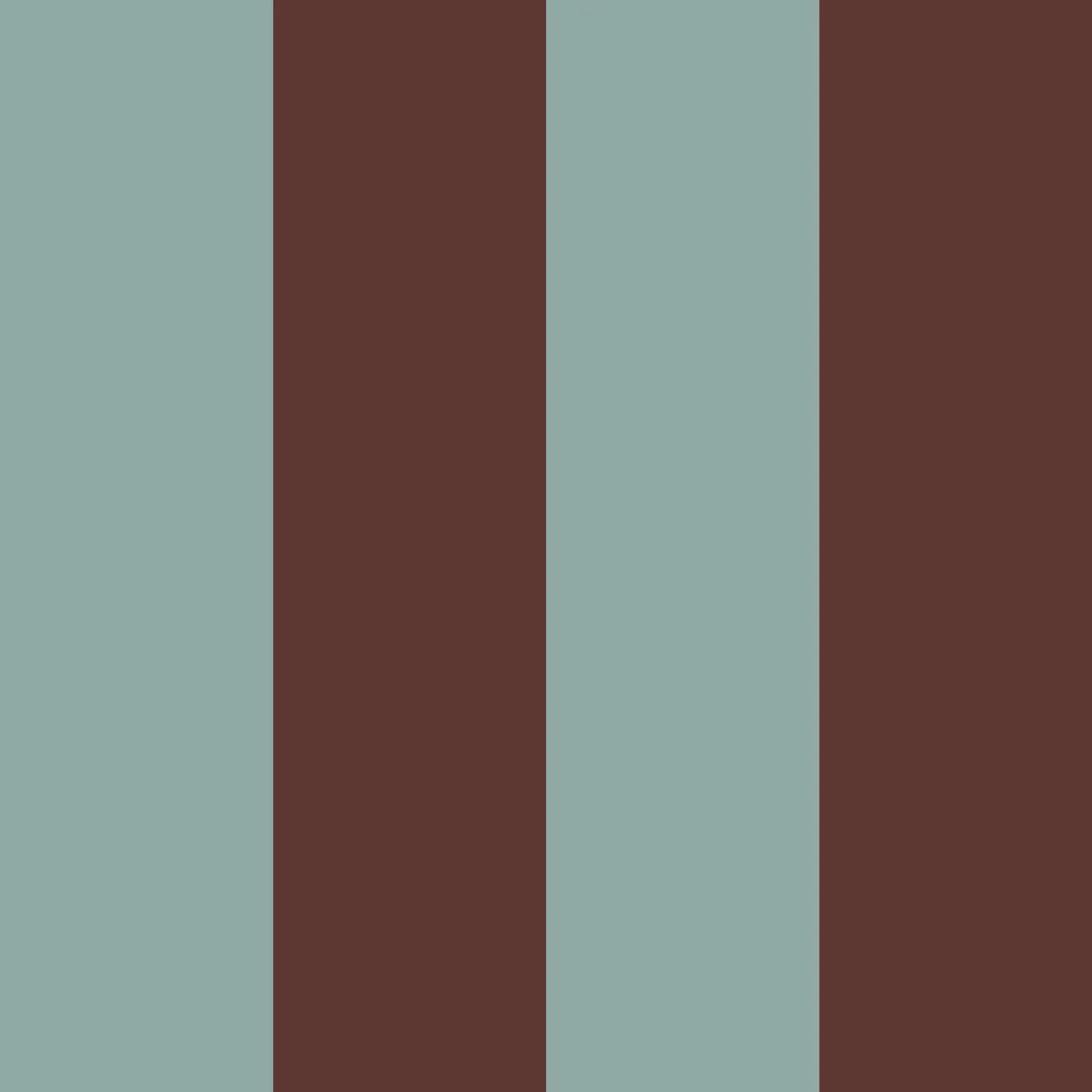 Wallpaper - Wide Stripes Classy Brown and Mint - Le Petit Marché Home Furniture