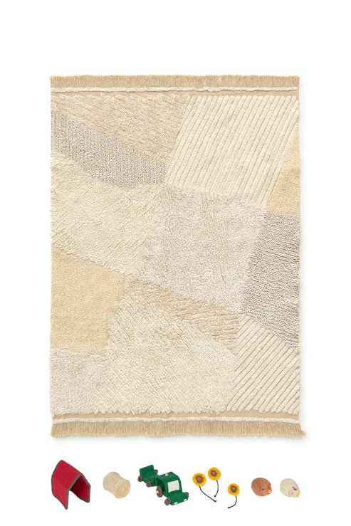 Washable Play Rug, Farm Fields - Le Petit Marché Home Furniture