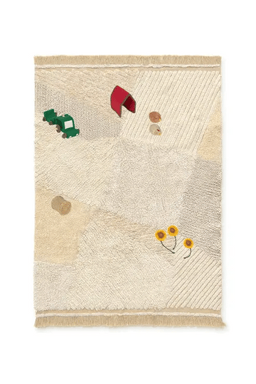 Washable Play Rug, Farm Fields - Le Petit Marché Home Furniture