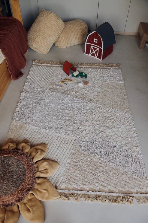 Washable Play Rug, Farm Fields - Le Petit Marché Home Furniture