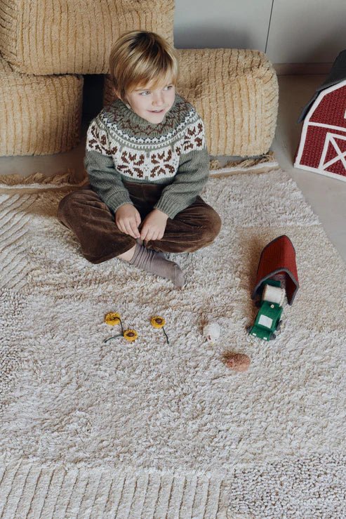 Washable Play Rug, Farm Fields - Le Petit Marché Home Furniture