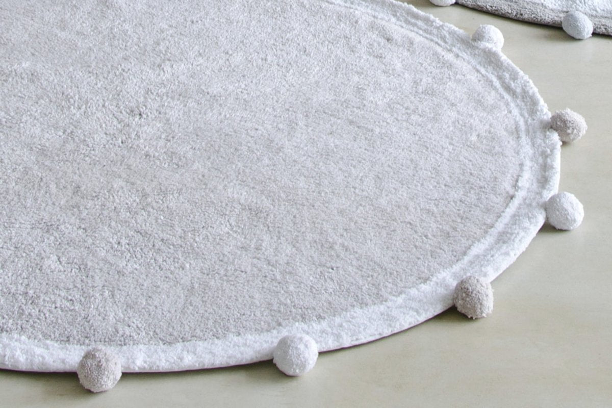 Washable Rug, Bubbly, Light Grey - LPM Home