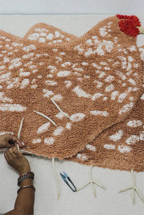 Washable Rug, Chicken - Le Petit Marché Home Furniture