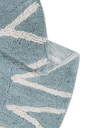 Washable Rug, Round ABC, Vintage Blue - LPM Home