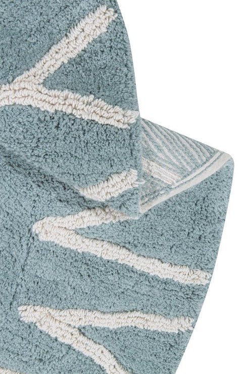 Washable Rug, Round ABC, Vintage Blue - LPM Home