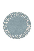 Washable Rug, Round ABC, Vintage Blue - LPM Home