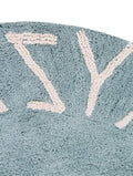 Washable Rug, Round ABC, Vintage Blue - LPM Home