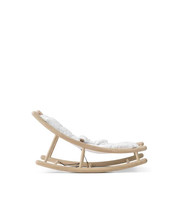 Wood Baby & Toddler Rocker, Oak/White - Le Petit Marché Home Furniture