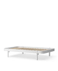 Wood Lounger Bed 120, White - Le Petit Marché Home Furniture