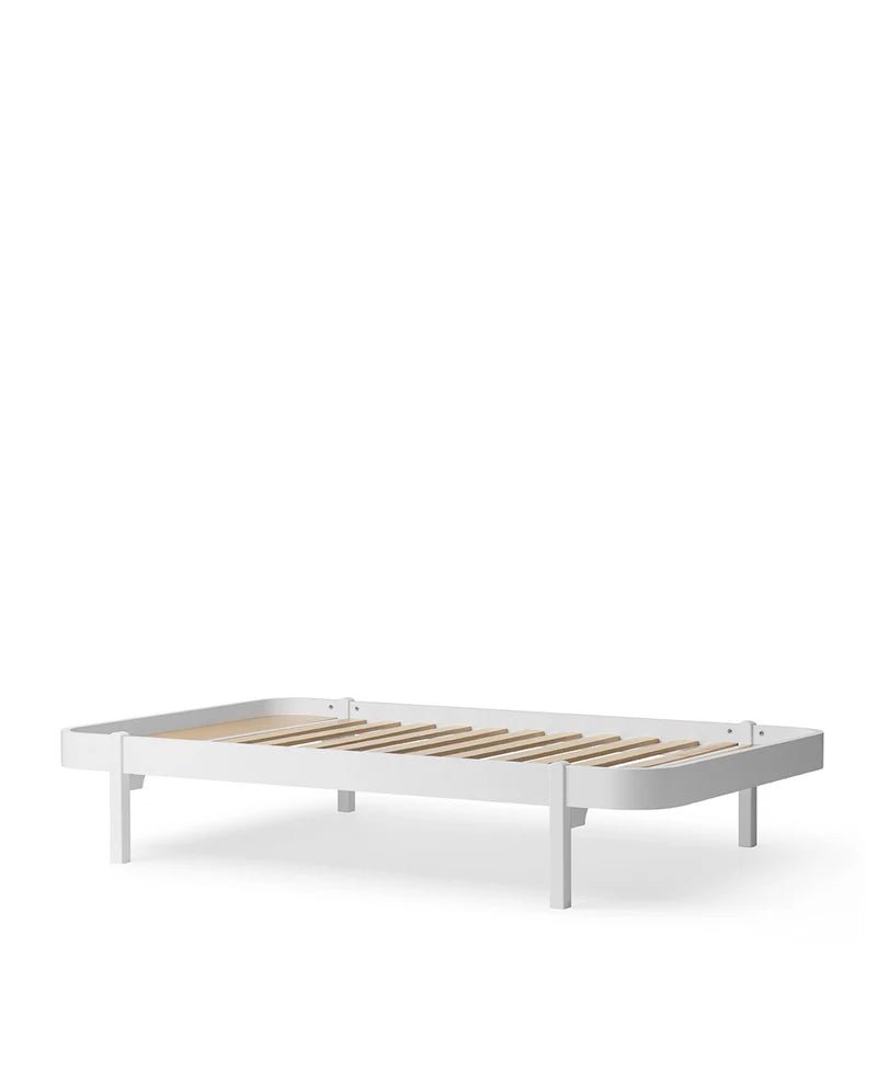 Wood Lounger Bed 120, White - Le Petit Marché Home Furniture