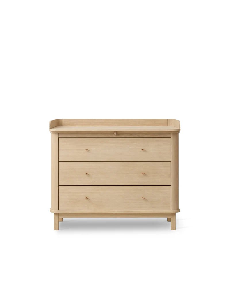 Wood Nursery Dresser 3 Drawers, Oak - Le Petit Marché Home Furniture