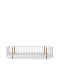 Wood Original Floor Bed, White/Oak - Le Petit Marché Home Furniture