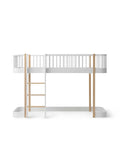 Wood Original Low Loft Bed, White/Oak - Le Petit Marché Home Furniture