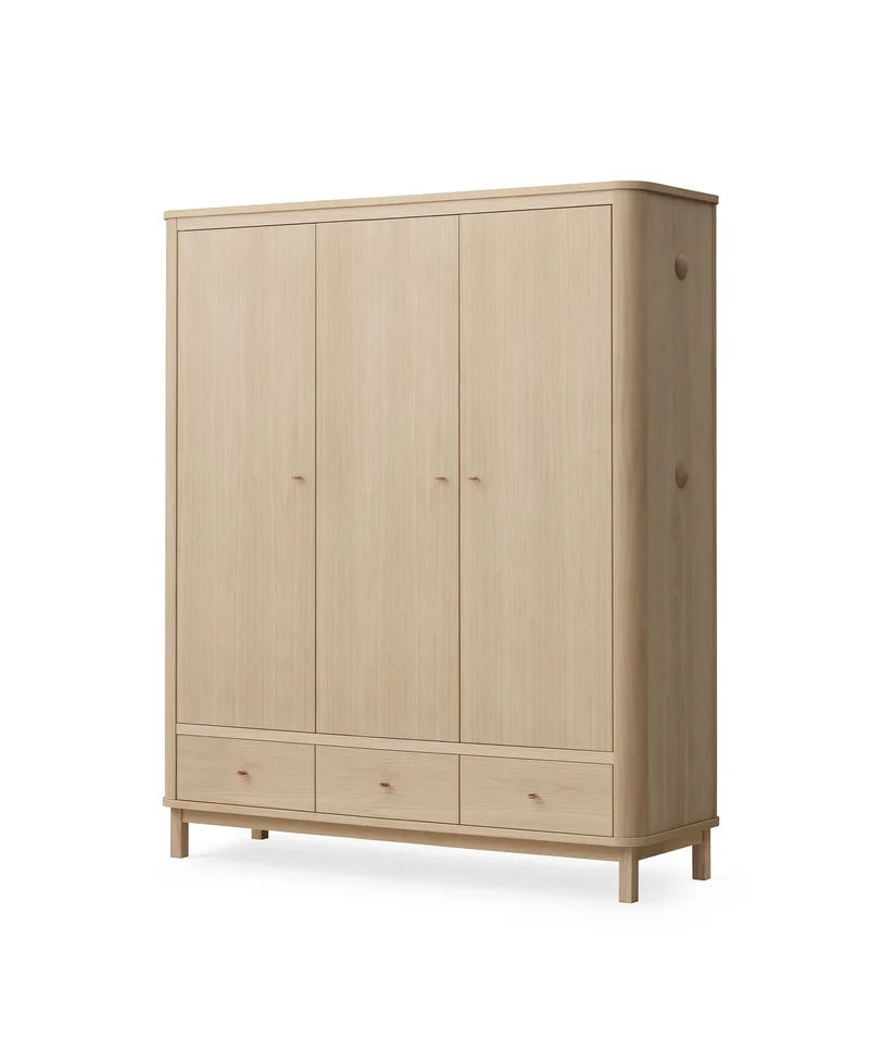 Wood Wardrobe 3 Doors, Oak (Pre-Order) - LPM Home