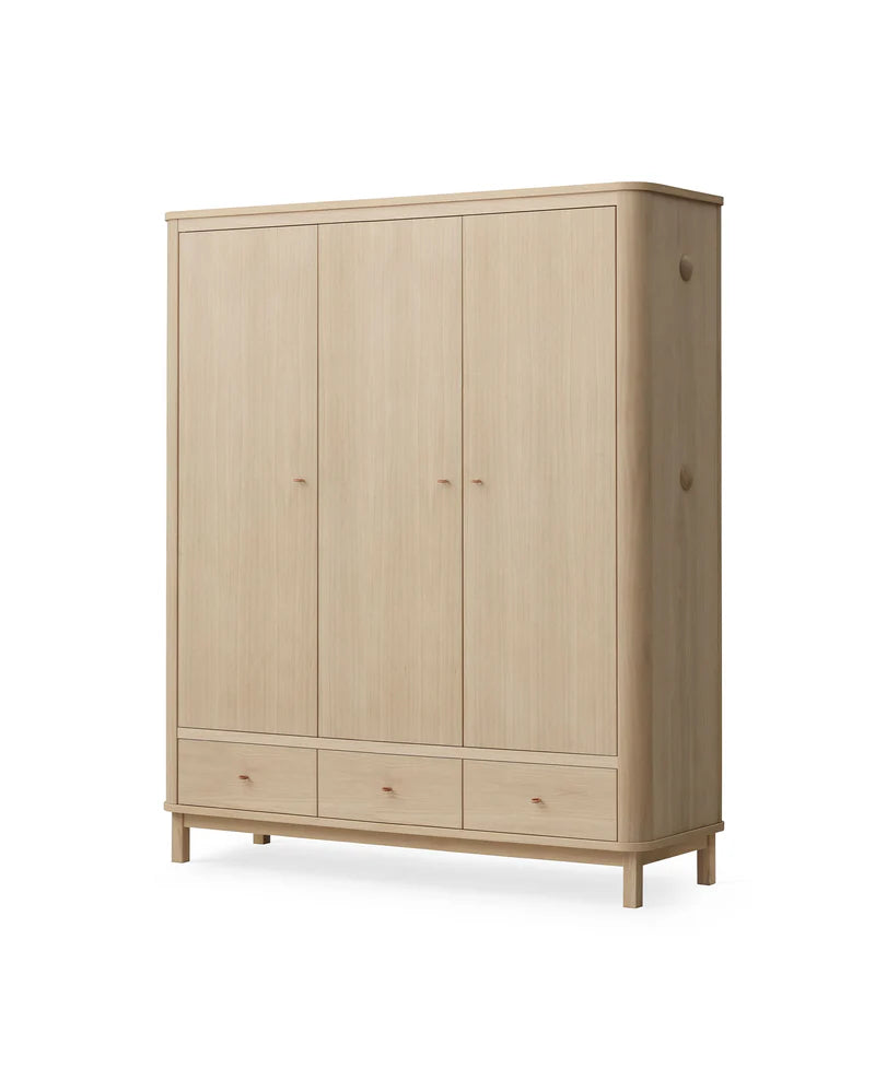Wood Wardrobe 3 Doors (Pre - Order) - LPM Home